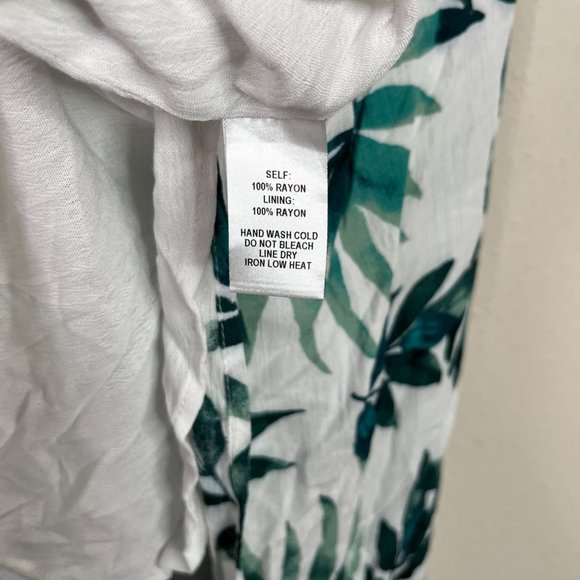 Lulu's Palm Leaf Swimming Cover Size Medium Tie Front Style CD323L Summer Swim - Picture 7 of 12